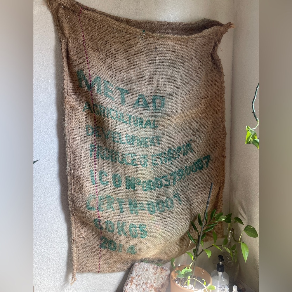Burlap Coffee Bean Sack Bags Ventola Coffee Colombia Decor Crafting 27x3…